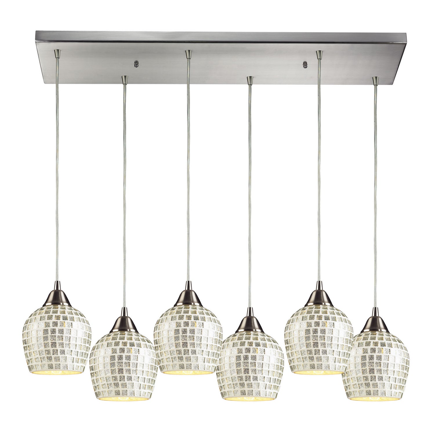 ELK Home - 528-6RC-SLV - Six Light Pendant - Fusion - Satin Nickel