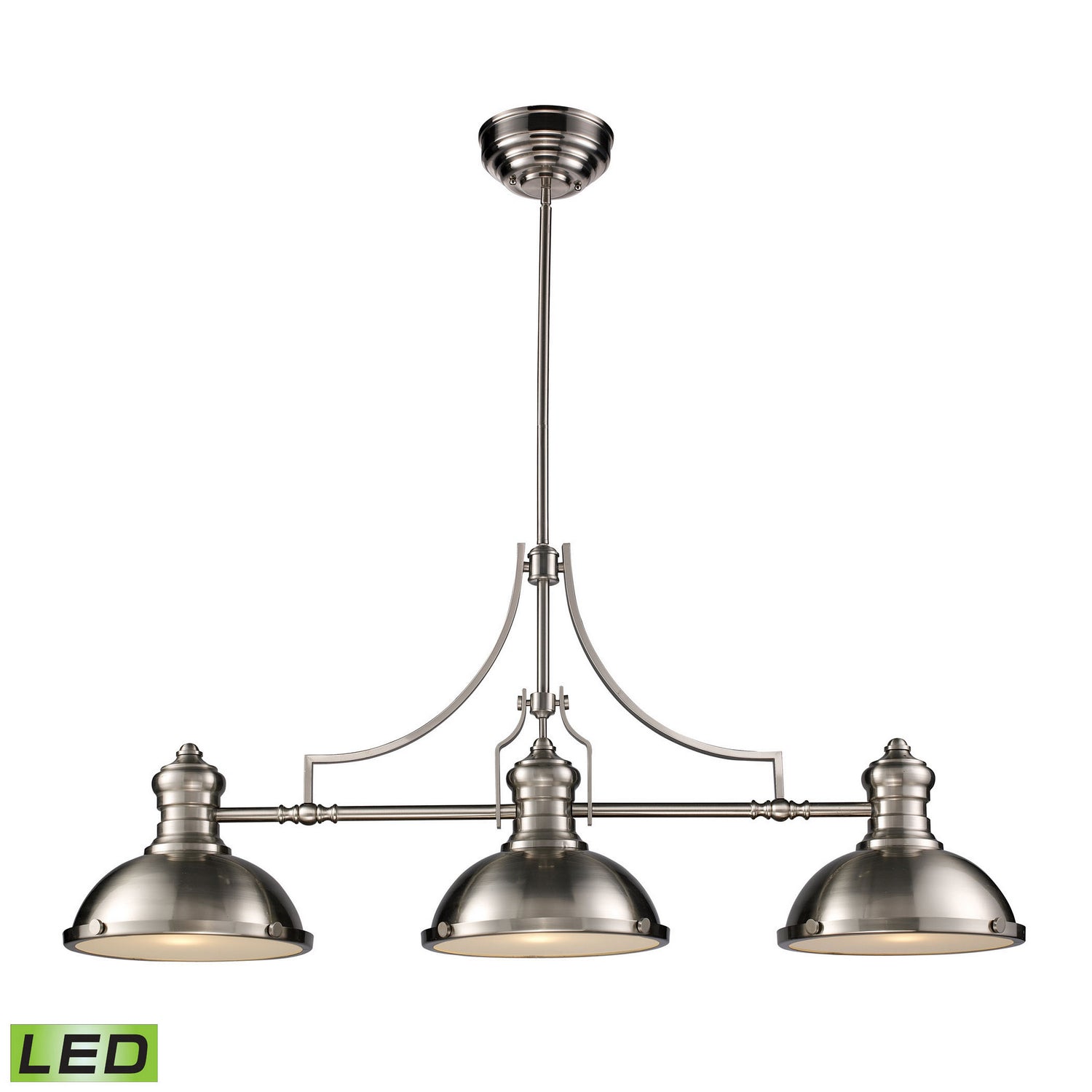 ELK Home - 66125-3-LED - LED Linear Chandelier - Chadwick - Satin Nickel