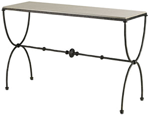 Currey and Company - 4142 - Console Table - Agora - Rustic Bronze/Polished Concrete