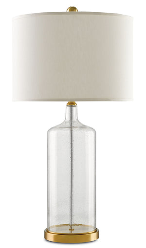 Currey and Company - 6510 - One Light Table Lamp - Hazel - Clear Seeded Glass/Brass