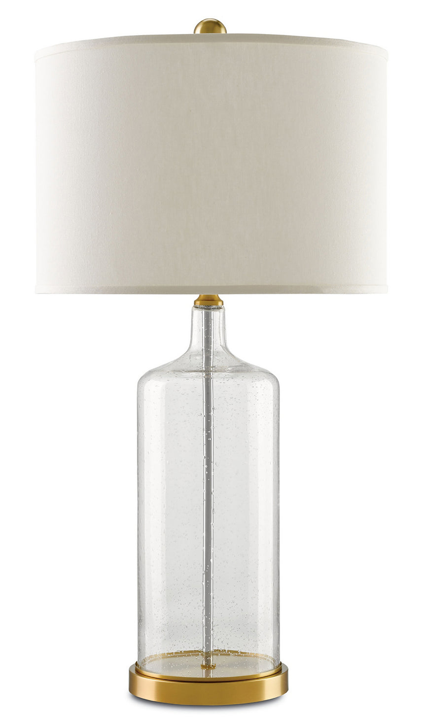 Currey and Company - 6510 - One Light Table Lamp - Hazel - Clear Seeded Glass/Brass