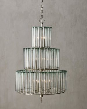 Currey and Company - 9309 - 12 Light Chandelier - Bevilacqua - Silver Leaf