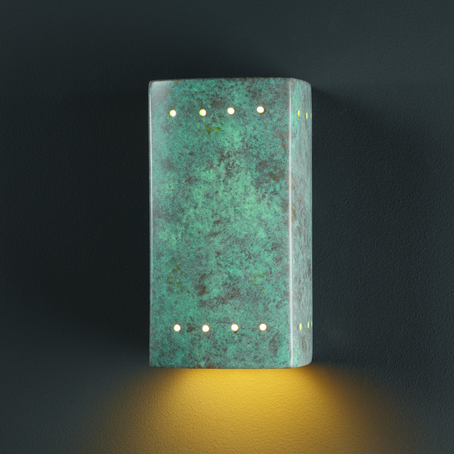 Justice Designs - CER-0920W-PATV - Lantern - Ambiance - Verde Patina