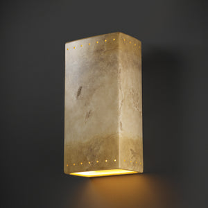 Justice Designs - CER-1180W-TRAG - Lantern - Ambiance - Greco Travertine