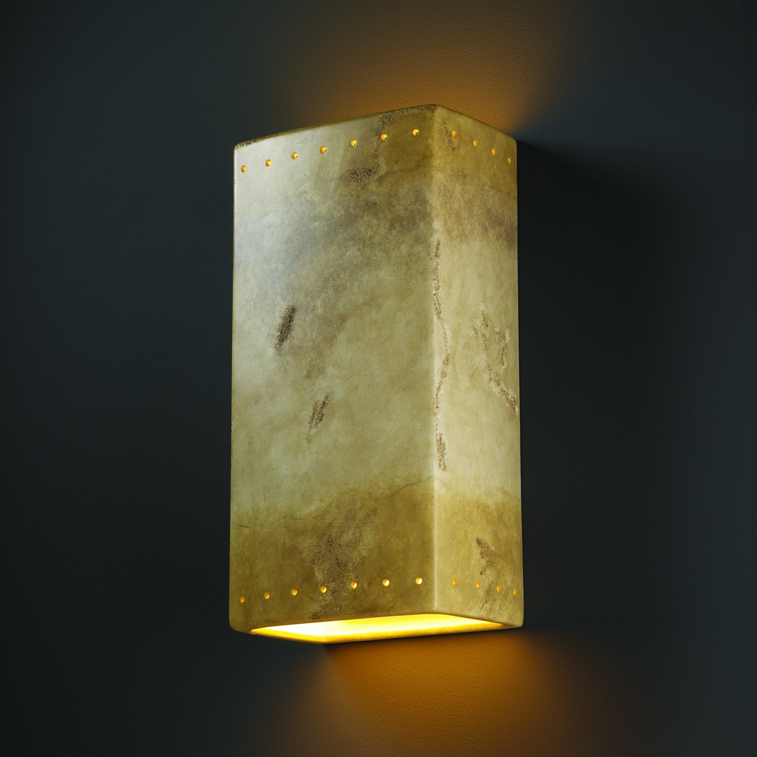 Justice Designs - CER-1185W-TRAG - Lantern - Ambiance - Greco Travertine