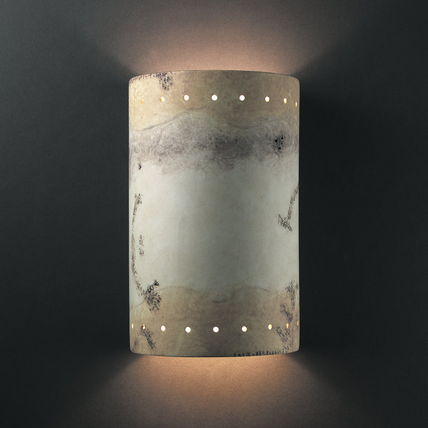 Justice Designs - CER-1295-TRAG - Lantern - Ambiance - Greco Travertine