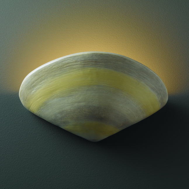 Justice Designs - CER-3710-SEAC - Wall Sconce - Ambiance - Clam Shell