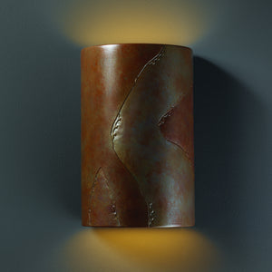 Justice Designs - CER-5265-SLTR - Wall Sconce - Ambiance - Tierra Red Slate