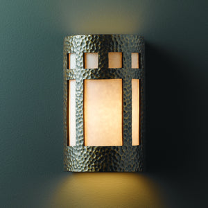 Justice Designs - CER-5345-HMBR - Wall Sconce - Ambiance - Hammered Brass