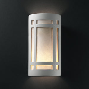 Justice Designs - CER-7495W-BIS - Lantern - Ambiance - Bisque