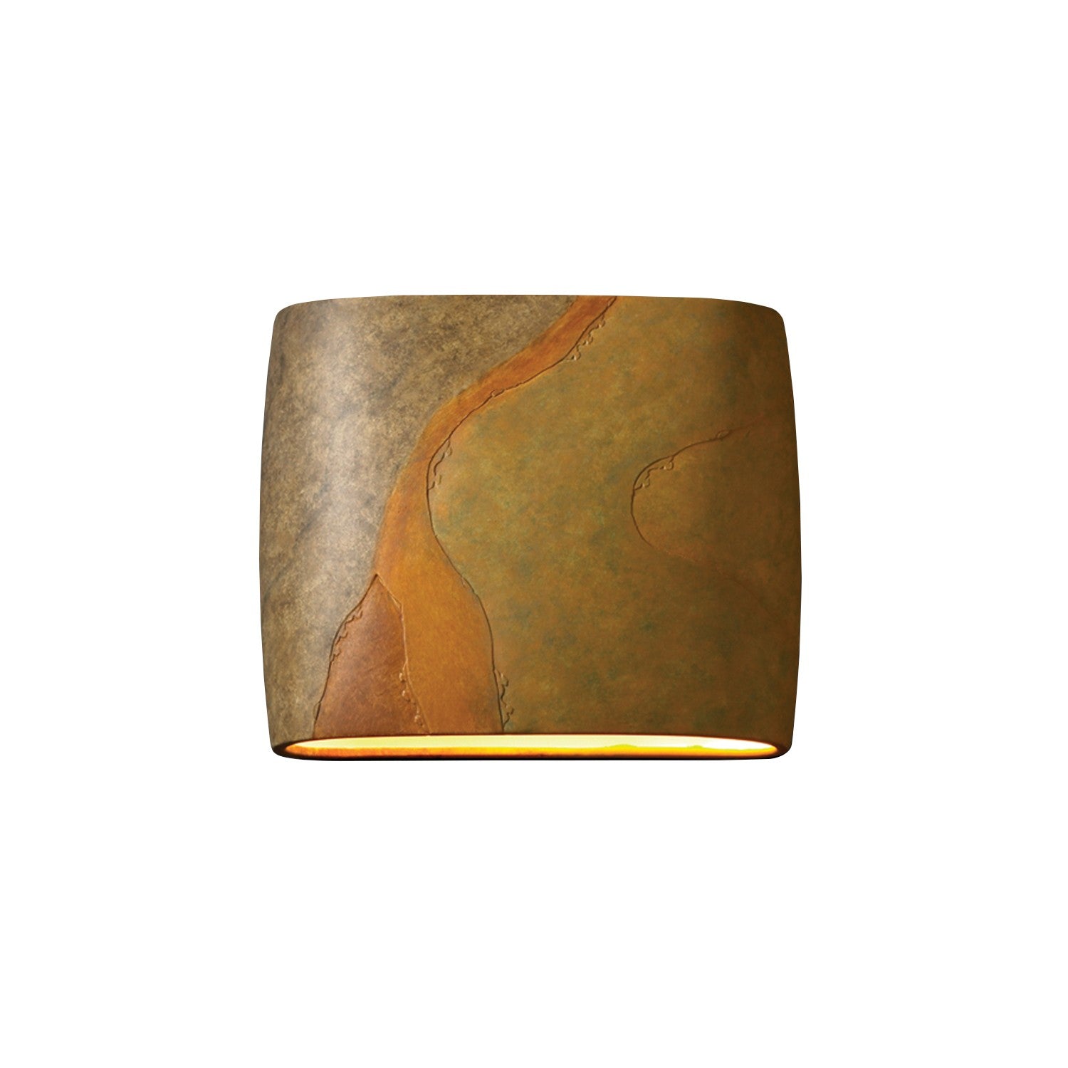 Justice Designs - CER-8855-SLHY - Wall Sconce - Ambiance - Harvest Yellow Slate