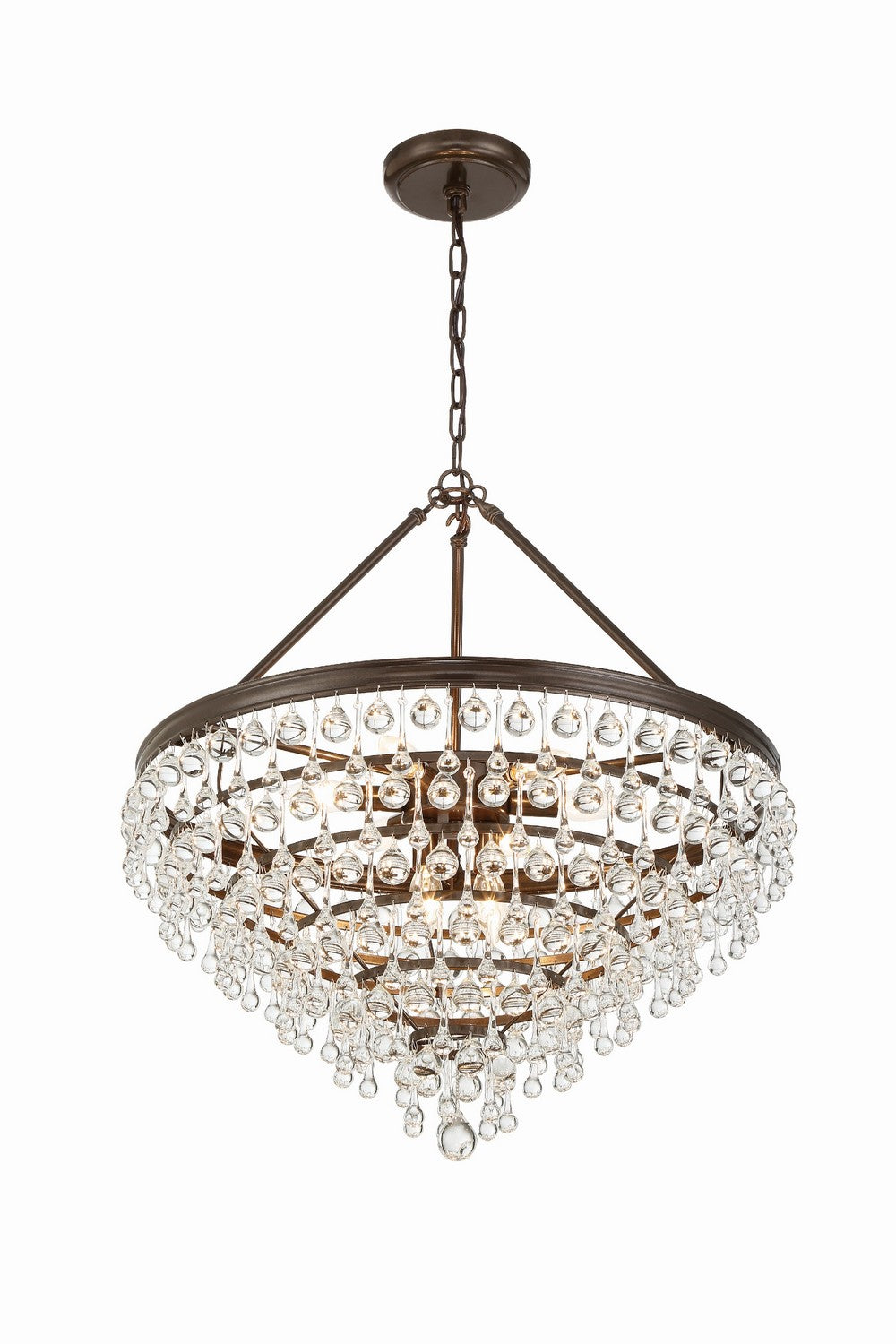 Crystorama - 137-VZ - Eight Light Chandelier - Calypso - Vibrant Bronze