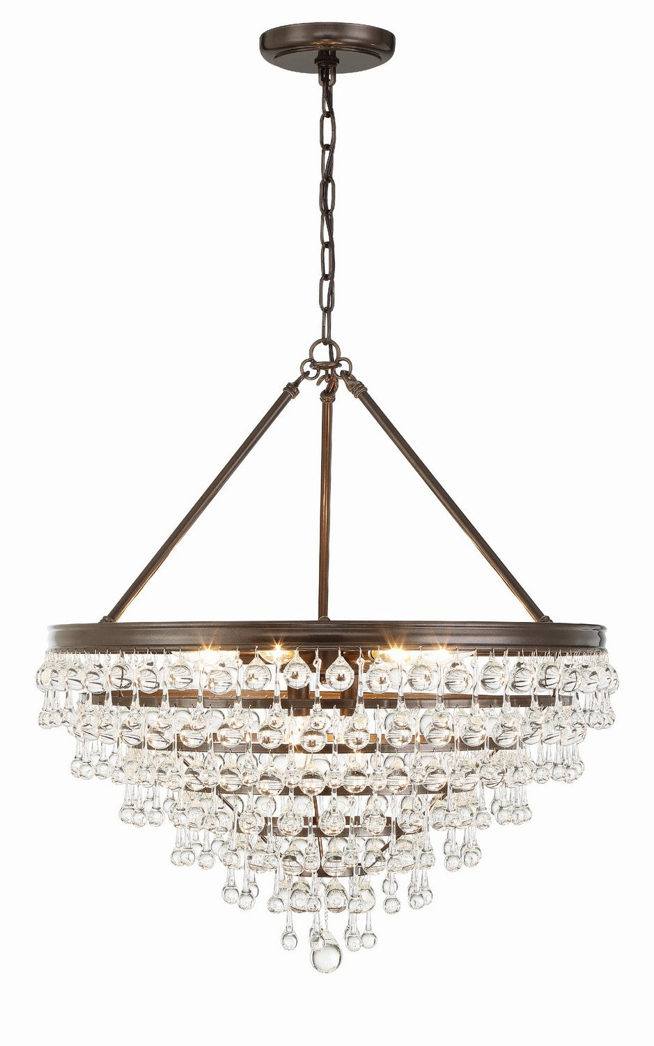 Crystorama - 137-VZ - Eight Light Chandelier - Calypso - Vibrant Bronze