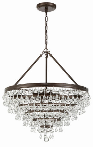 Crystorama - 137-VZ - Eight Light Chandelier - Calypso - Vibrant Bronze