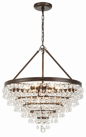 Crystorama - 137-VZ - Eight Light Chandelier - Calypso - Vibrant Bronze