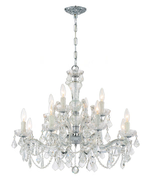 Crystorama - 4479-CH-CL-MWP - 12 Light Chandelier - Maria Theresa - Polished Chrome