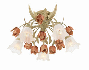 Crystorama - 4800-SR - Five Light Semi Flush Mount - Southport - Sage Rose