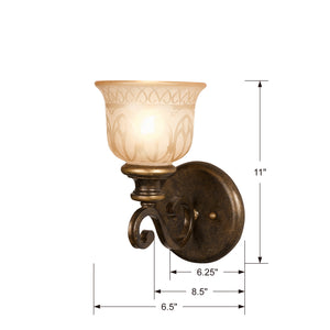 Crystorama - 7401-BU - One Light Wall Sconce - Norwalk - Bronze Umber