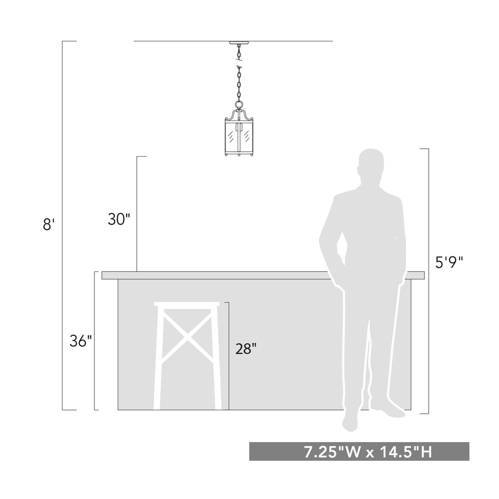 Golden - 1157-M1L CH - One Light Mini Pendant - Payton CH - Chrome