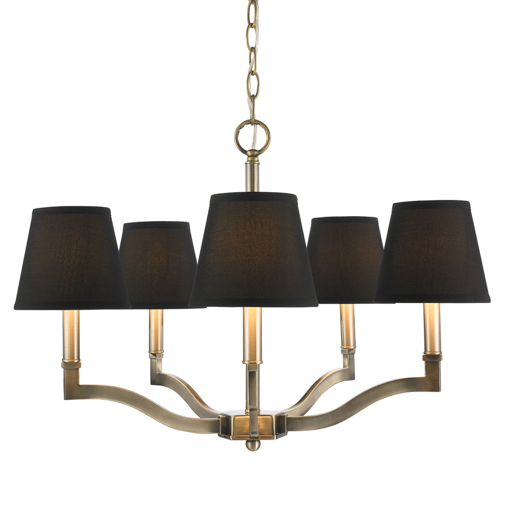 Golden - 3500-5 AB-GRM - Five Light Chandelier - Waverly AB - Aged Brass