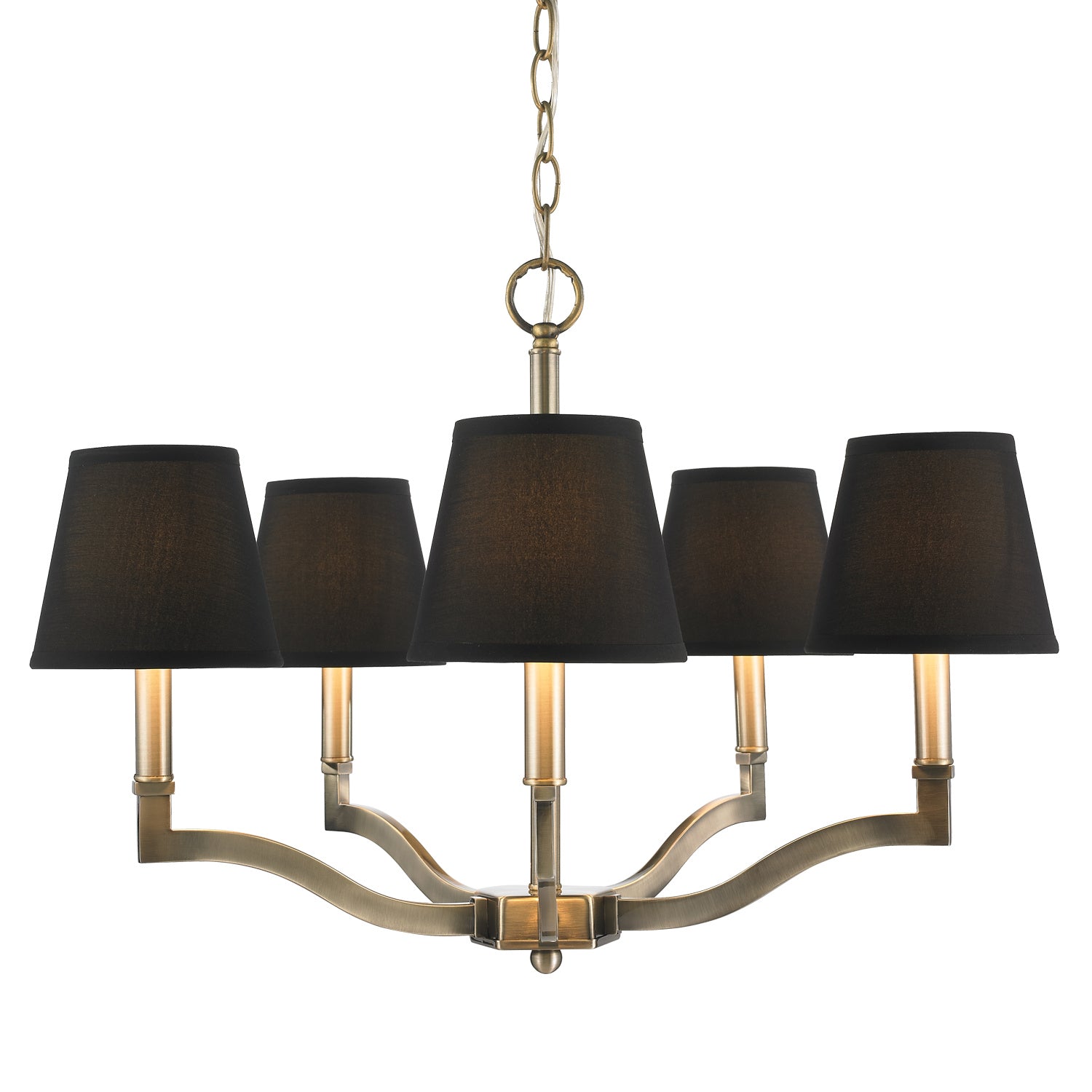 Golden - 3500-5 AB-GRM - Five Light Chandelier - Waverly AB - Aged Brass