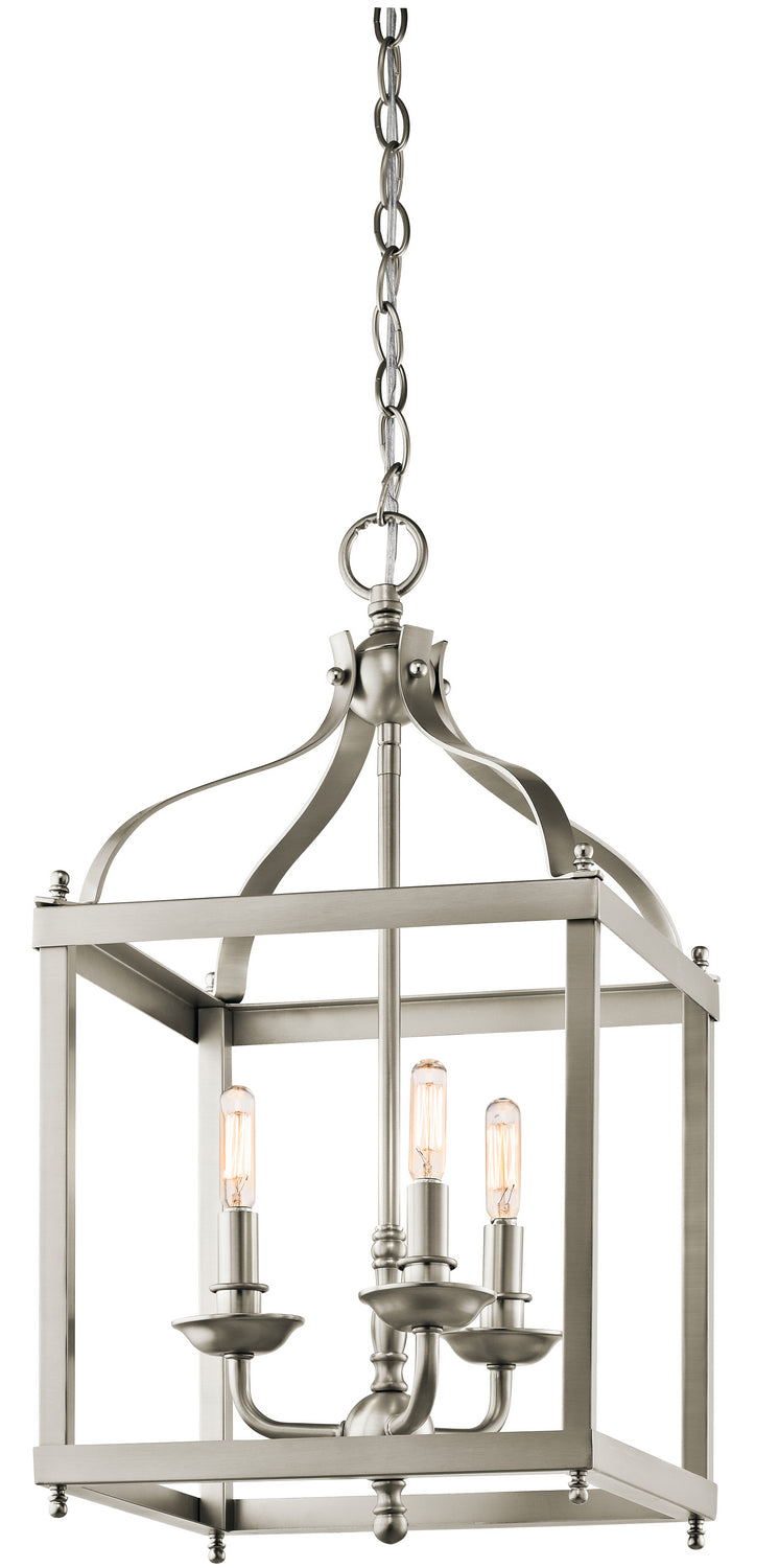 Kichler - 42566NI - Three Light Pendant - Larkin - Brushed Nickel