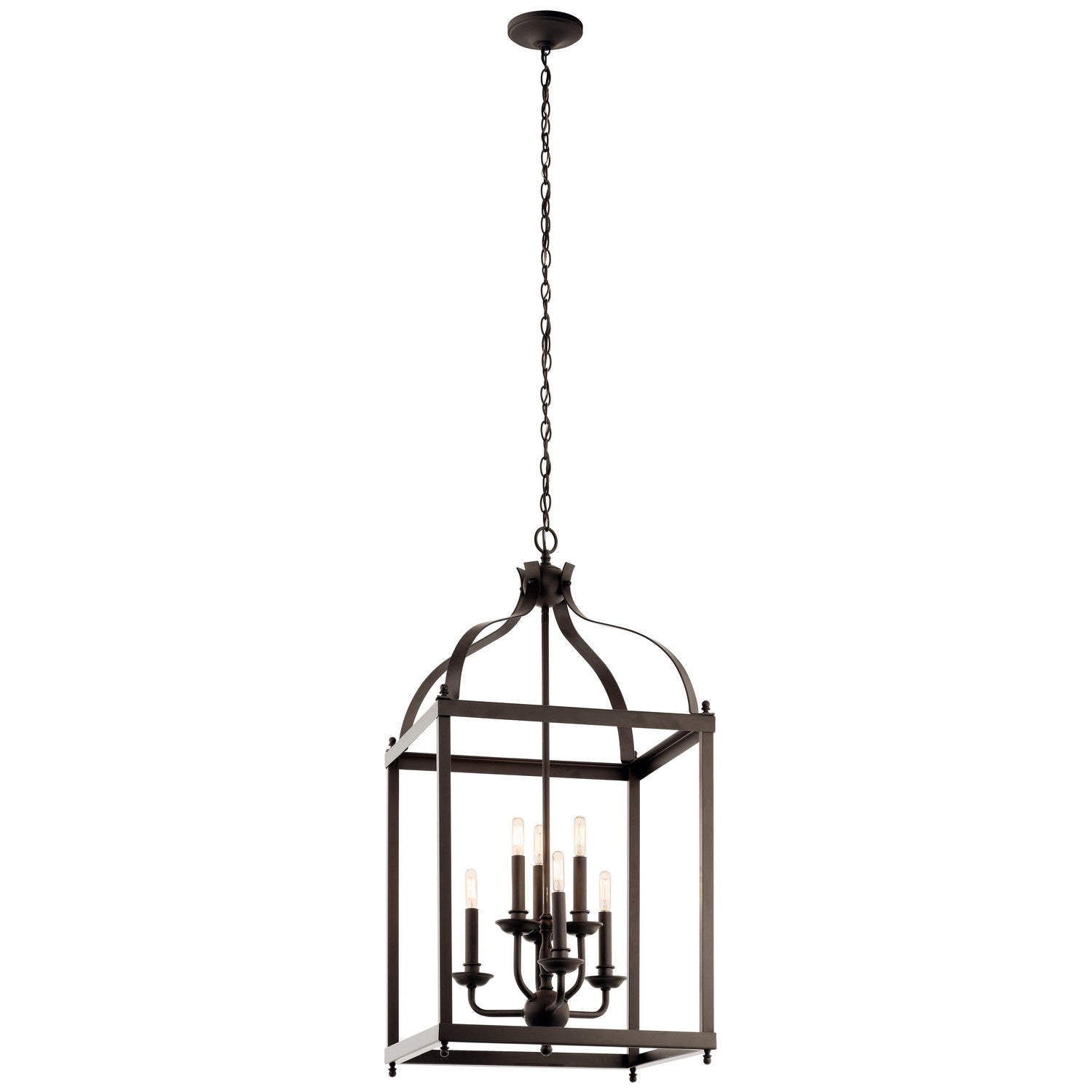 Kichler - 42568OZ - Six Light Foyer Chandelier - Larkin - Olde Bronze