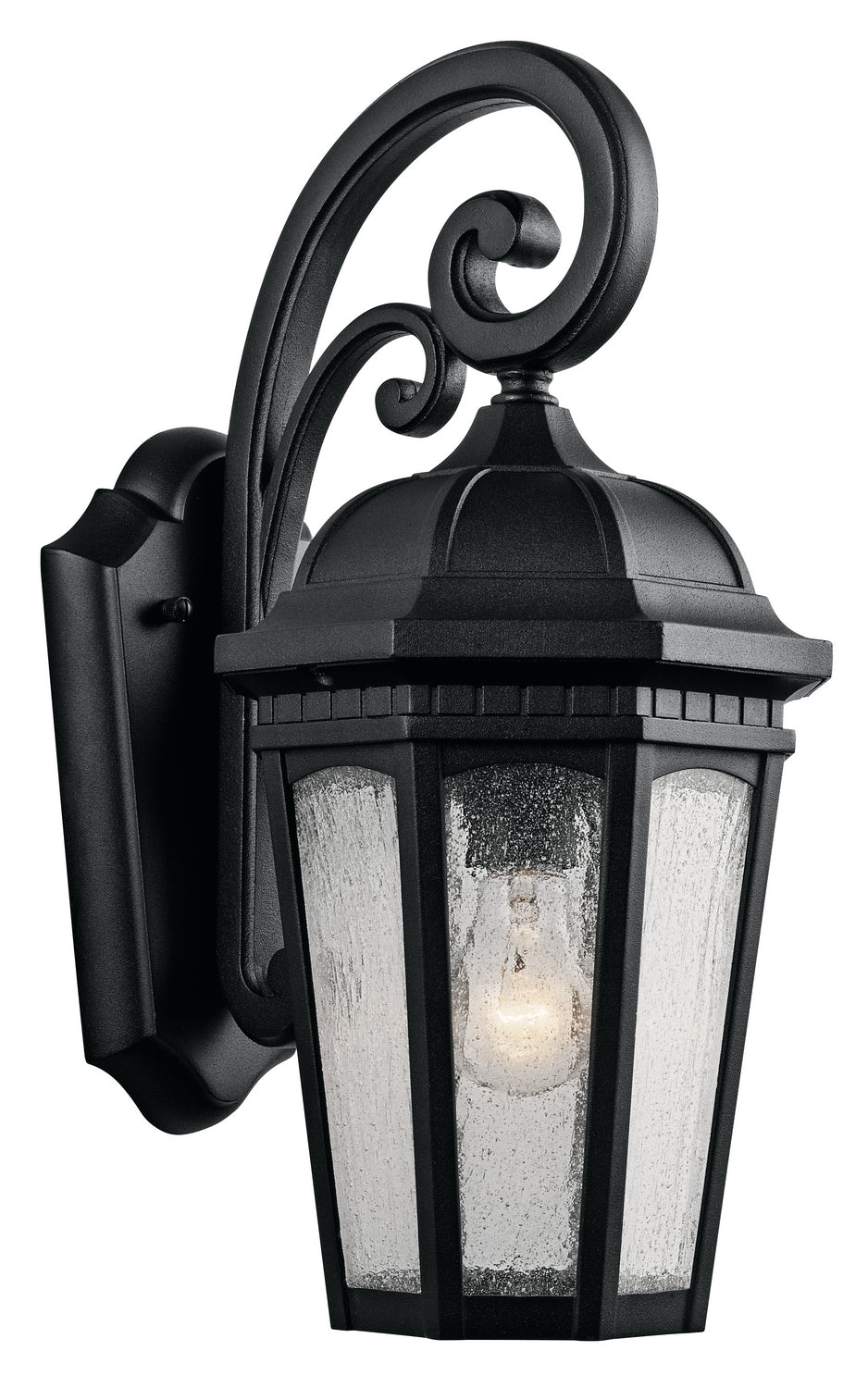 Kichler - 9033BKT - One Light Outdoor Wall Mount - Courtyard - Textured Black