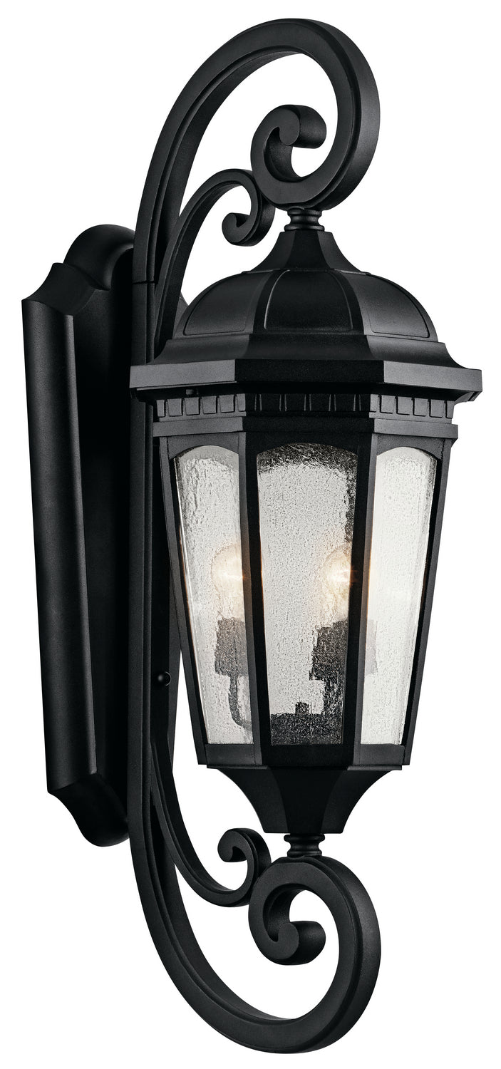 Kichler - 9060BKT - Three Light Outdoor Wall Mount - Courtyard - Textured Black