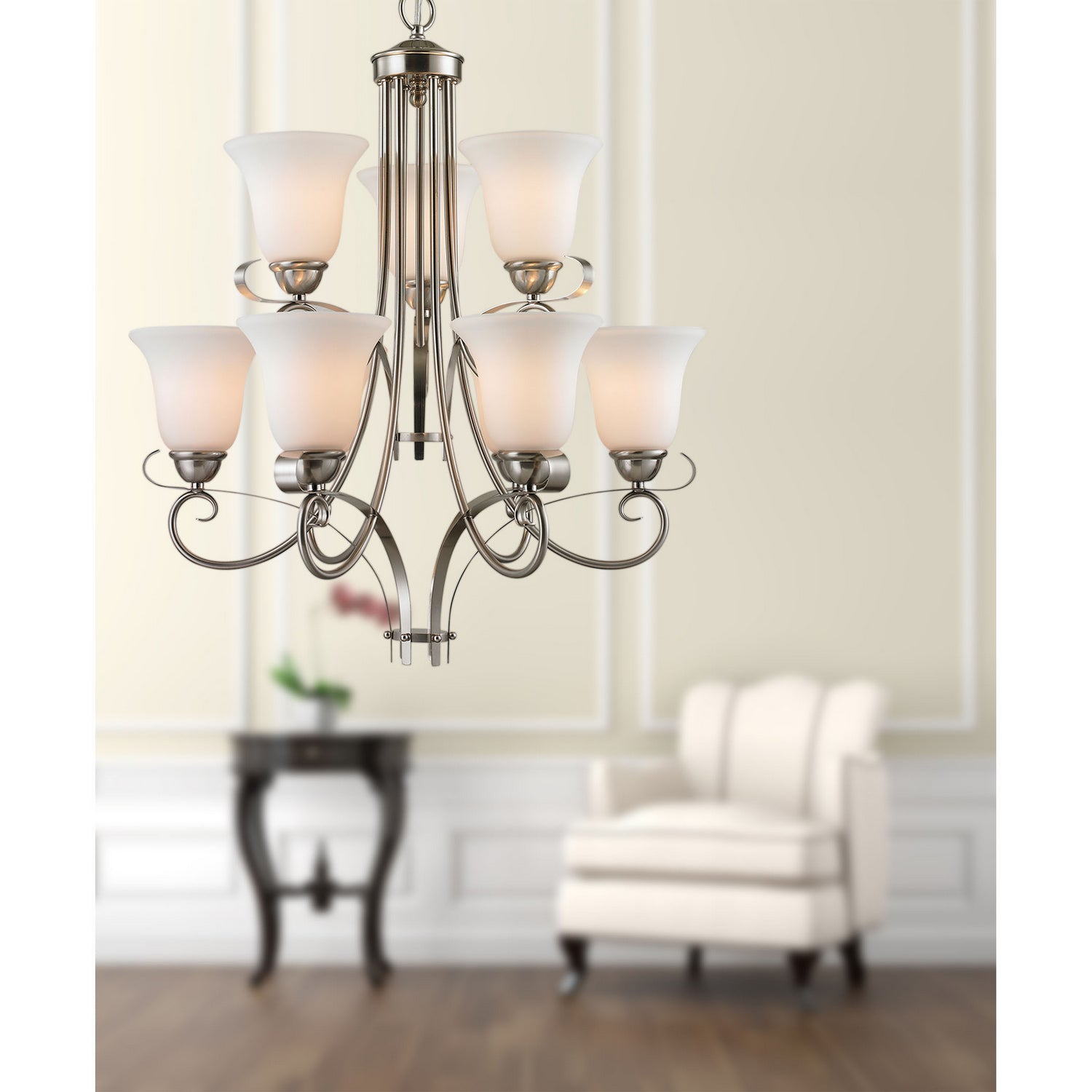 ELK Home - 1009CH/20 - Nine Light Chandelier - Brighton - Brushed Nickel