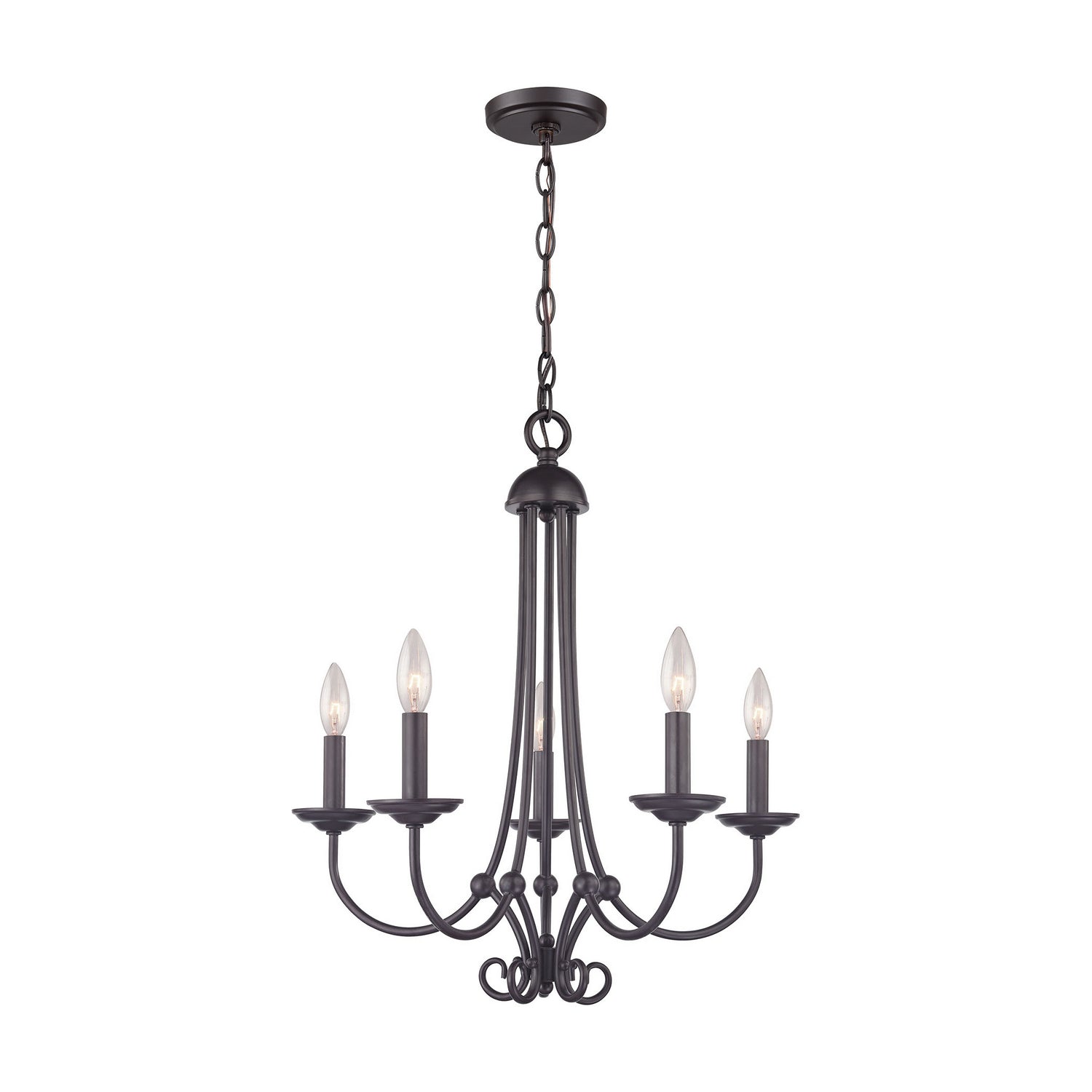 ELK Home - 1505CH/10 - Five Light Chandelier - Williamsport - Oil Rubbed Bronze