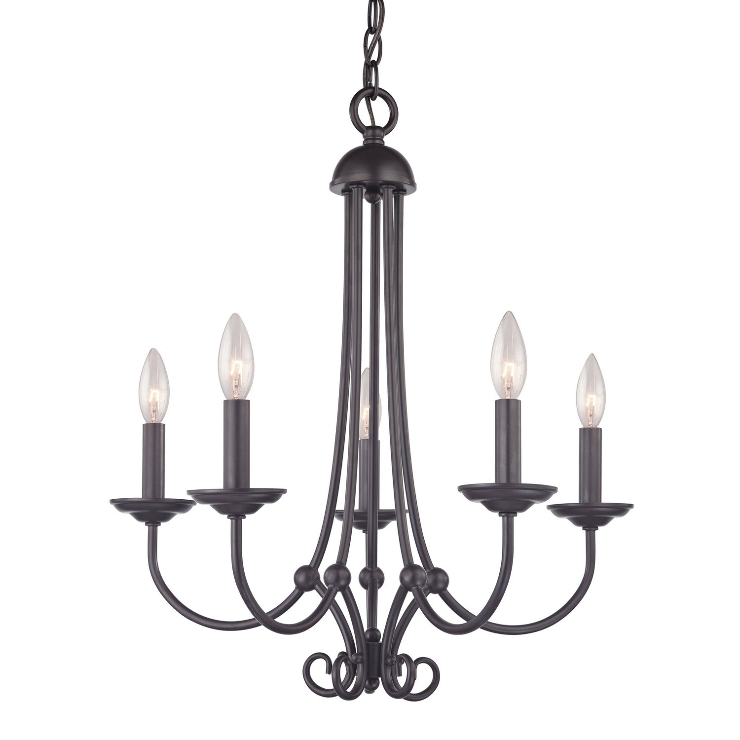 ELK Home - 1505CH/10 - Five Light Chandelier - Williamsport - Oil Rubbed Bronze