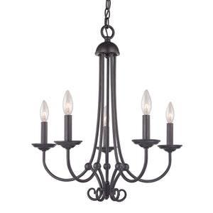 ELK Home - 1505CH/10 - Five Light Chandelier - Williamsport - Oil Rubbed Bronze