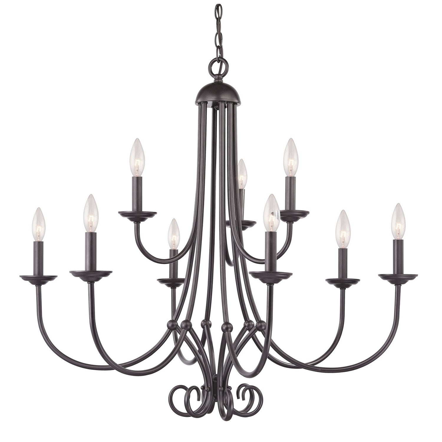 ELK Home - 1509CH/10 - Nine Light Chandelier - Williamsport - Oil Rubbed Bronze