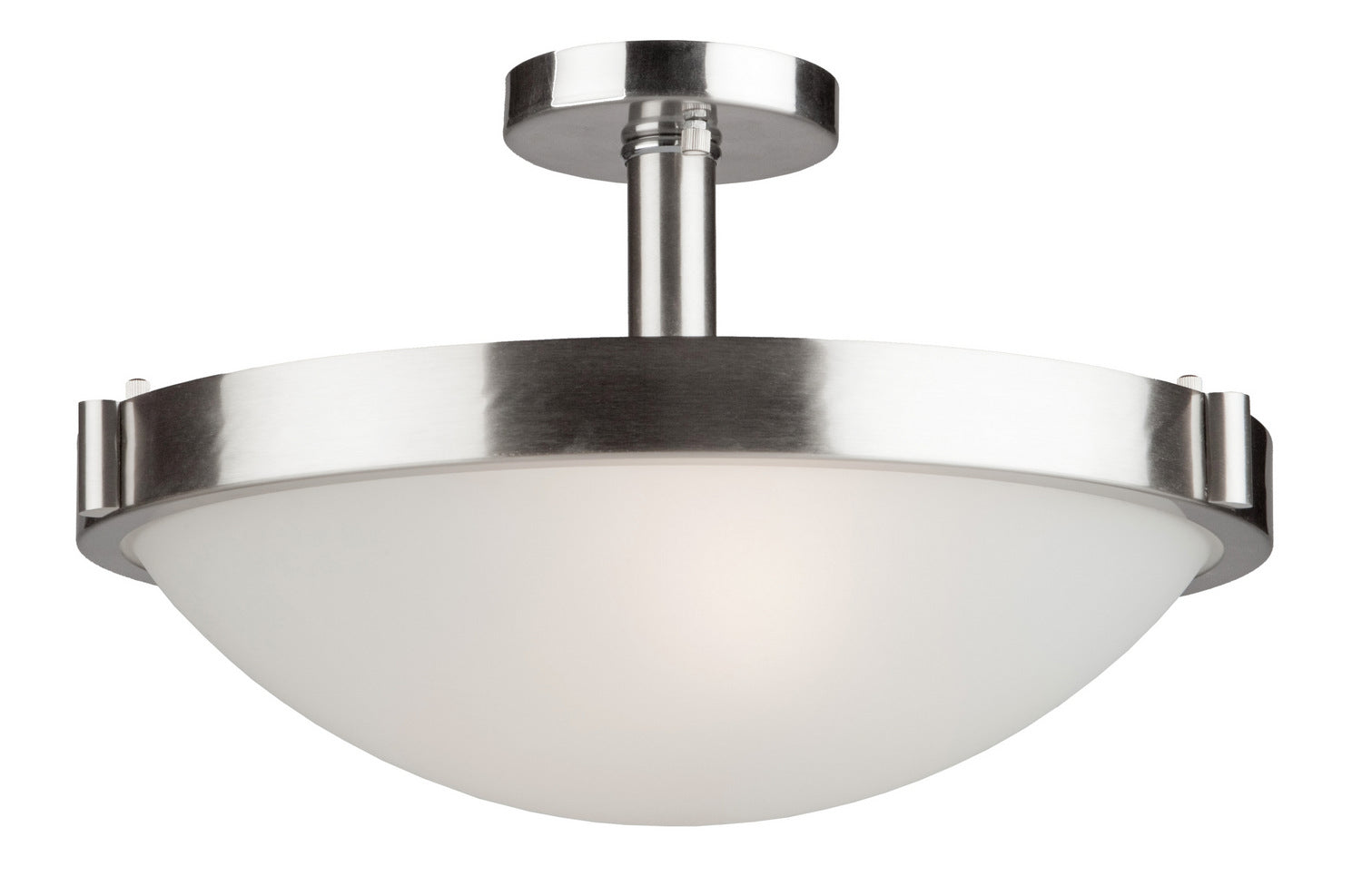 Artcraft - AC2717BN - Three Light Semi Flush Mount - Boise - Brushed Nickel