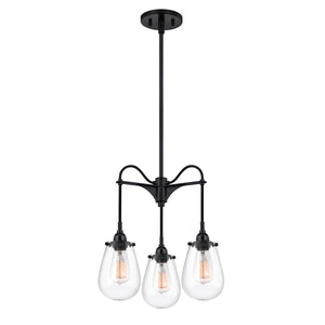 Sonneman - 4294.25 - Three Light Pendant - Chelsea - Satin Black