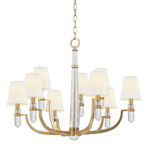 Hudson Valley - 989-AGB-WS - Nine Light Chandelier - Dayton - Aged Brass