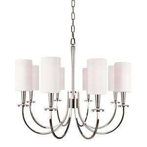 Hudson Valley - 8028-PN - Eight Light Chandelier - Mason - Polished Nickel