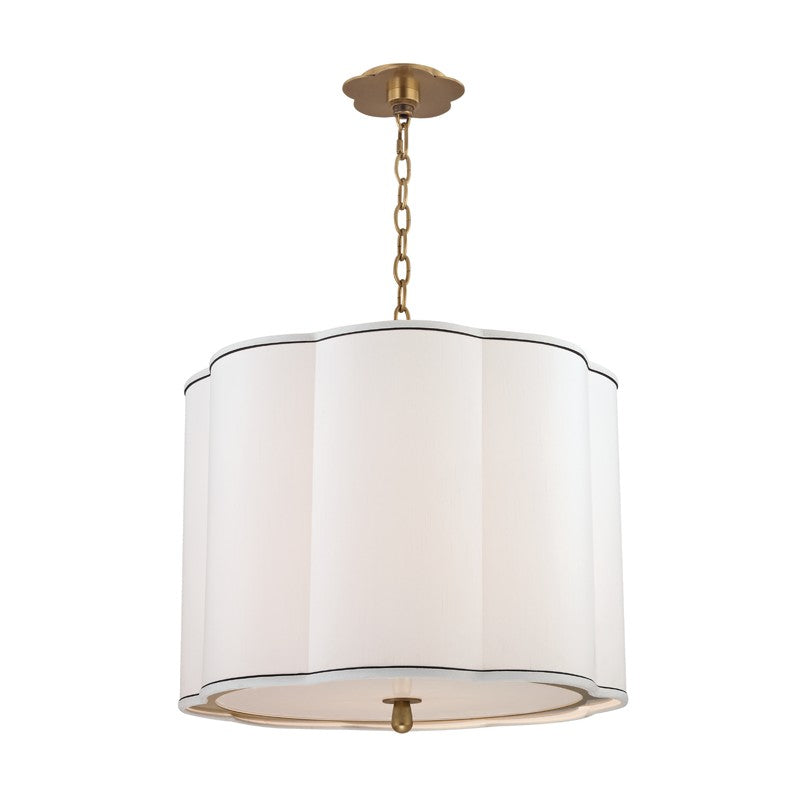 Hudson Valley - 7920-AGB - Four Light Pendant - Sweeny - Aged Brass