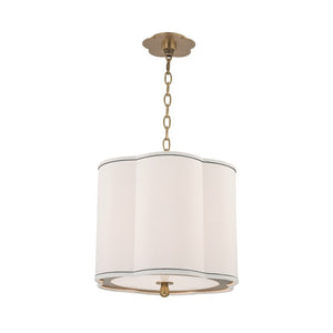 Hudson Valley - 7915-AGB - Three Light Pendant - Sweeny - Aged Brass