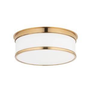 Hudson Valley - 712-AGB - Two Light Flush Mount - Geneva - Aged Brass