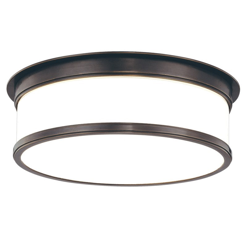 Hudson Valley - 715-OB - Three Light Flush Mount - Geneva - Old Bronze