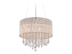 Avenue Lighting - HF1500-SLV - 12 Light Dual Mount/Flush & Hanging - Beverly Dr. - Silver Silk String