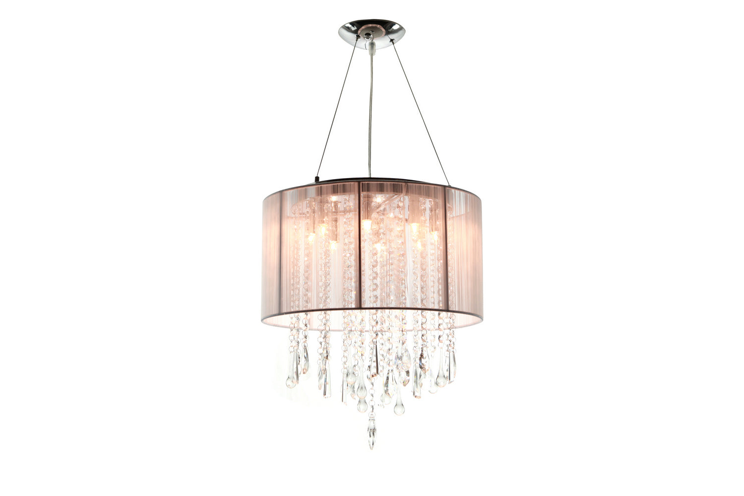 Avenue Lighting - HF1501-TP - Eight Light Dual Mount/Flush & Hanging - Beverly Dr. - Taupe Silk String