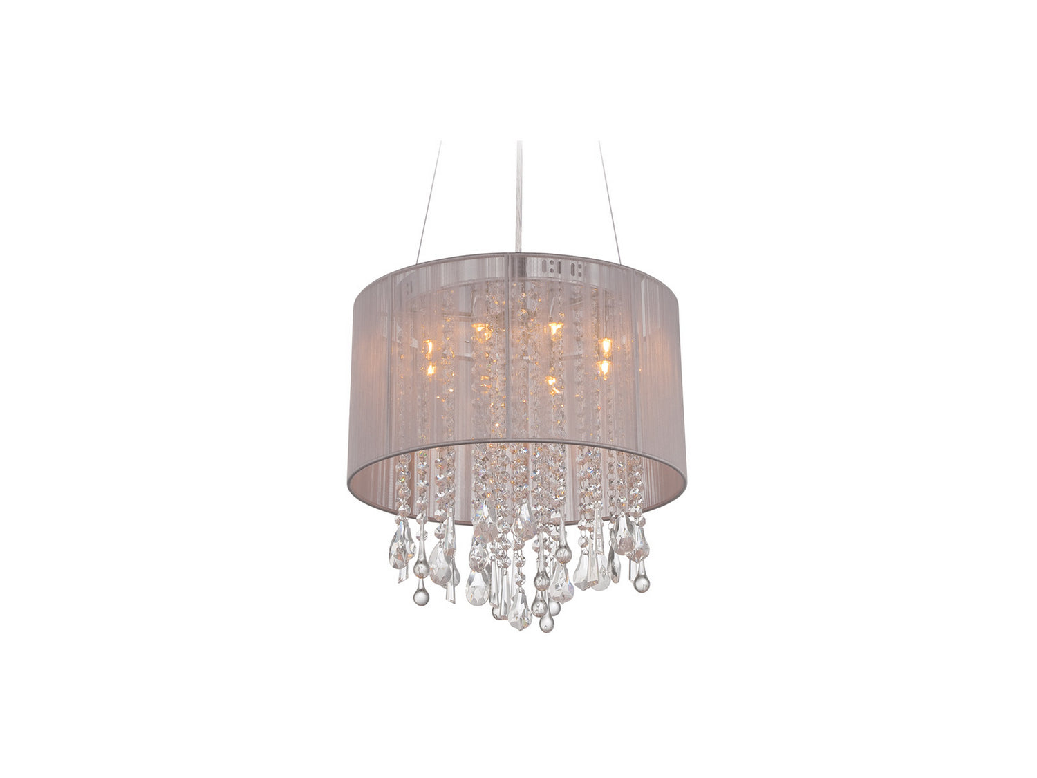 Avenue Lighting - HF1501-TP - Eight Light Dual Mount/Flush & Hanging - Beverly Dr. - Taupe Silk String