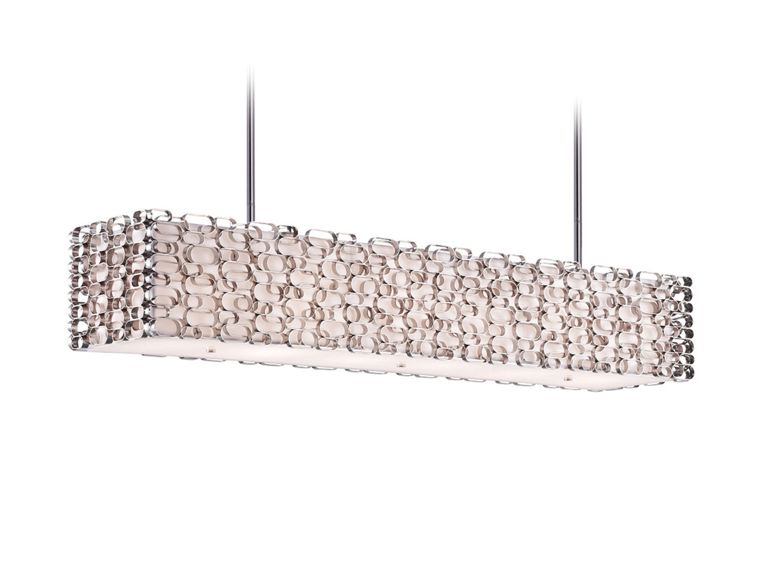 Avenue Lighting - HF1700-PN - Four Light Chandelier - Ventura Blvd. - Polish Nickel / Ivory Slik Shade