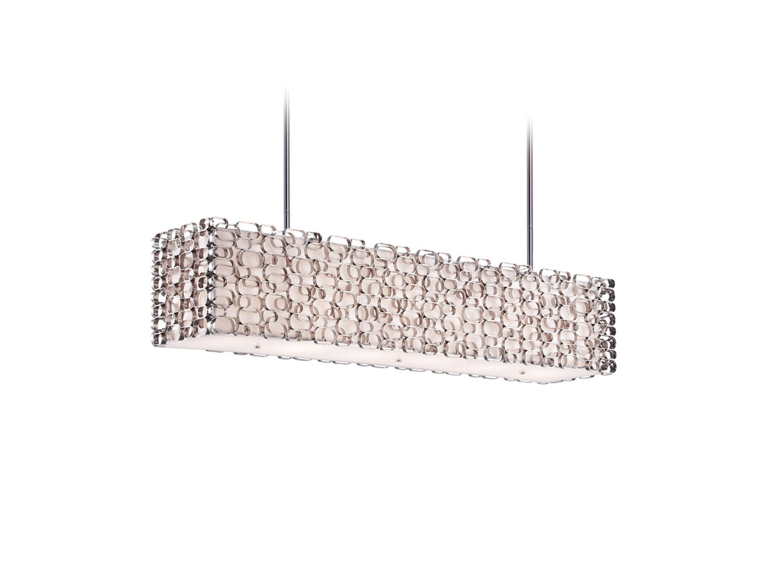 Avenue Lighting - HF1701-PN - Six Light Chandelier - Ventura Blvd. - Polish Nickel / Ivory Slik Shade