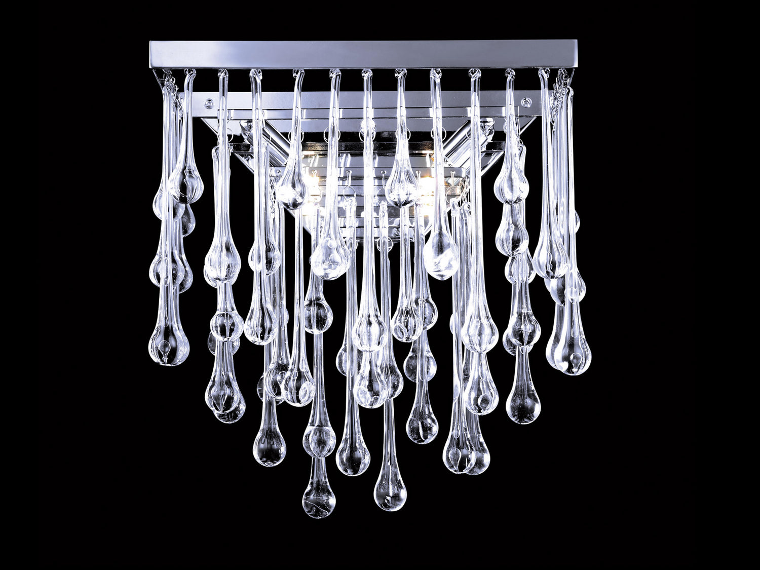 Avenue Lighting - HF1801-PN - Two Light Wall Sconce - Hollywood Blvd. - Polish Nickel / Clear Glass Tear Drops