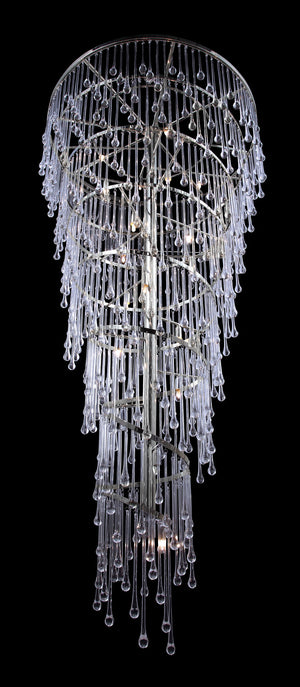 Avenue Lighting - HF1805-PN - 29 Light Chandelier - Hollywood Blvd. - Polish Nickel / Clear Glass Tear Drops