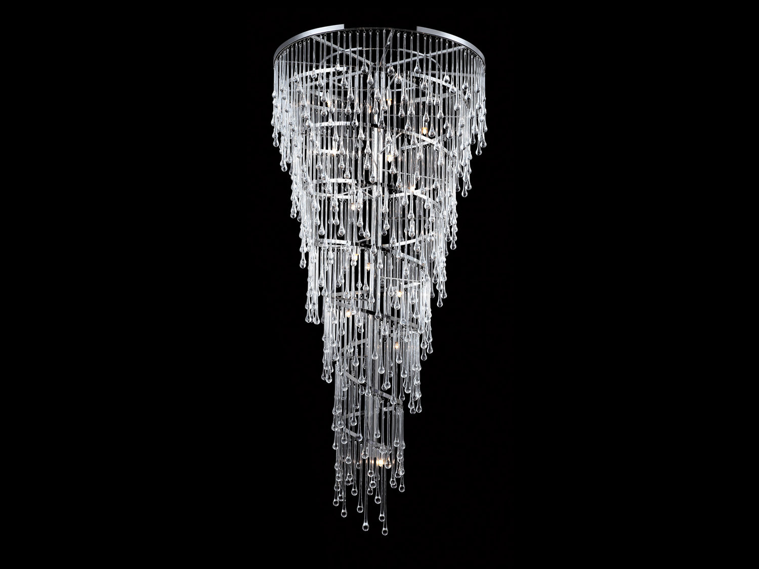 Avenue Lighting - HF1805-PN - 29 Light Chandelier - Hollywood Blvd. - Polish Nickel / Clear Glass Tear Drops